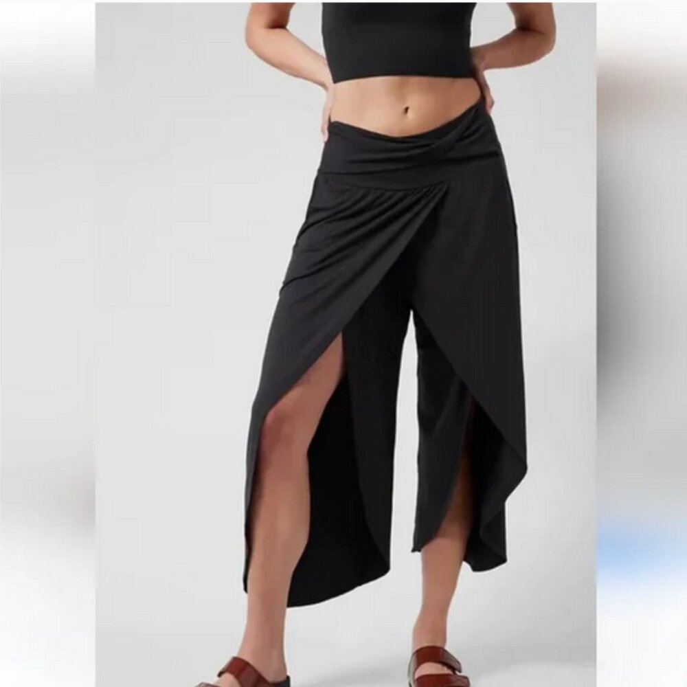 🖤 Athleta Black Soft Lounge Elastic Waist Yoga Release Pant - Size L